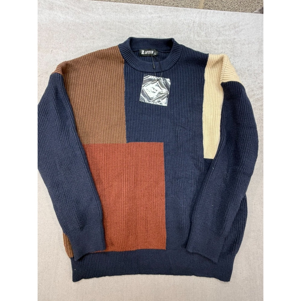 LAIXton Colorblock Men Sweater Size Large Multicolored